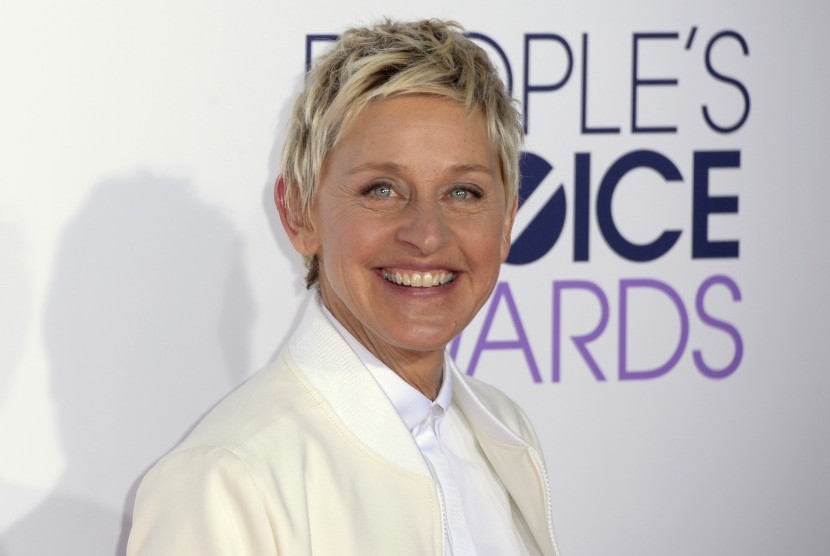 Ellen DeGeneres. Forbes memperkirakan bahwa DeGeneres memiliki kekayaan senilai 330 juta dolar AS. Ilustrasi.