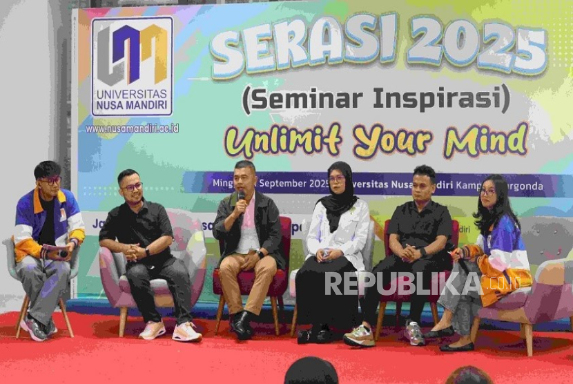 Elwin Halawa, yang kini menjabat sebagai CEO Zona Ban Group berbagi pengalaman dan motivasi kepada mahasiswa Universitas Nusa Mandiri (UNM).