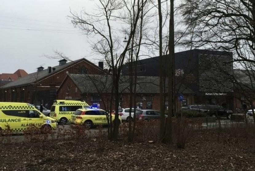 Emergency services gather at the scene following the attack