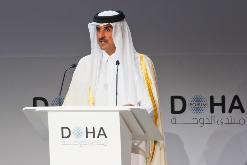 Emir Qatar, Sheikh Tamim bin Hamad Al Thani. Emir Qatar Sheikh Tamim bin Hamad Al Thani mengkritik standar ganda Barat. 