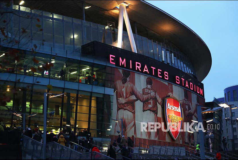 Emirates Stadium jelang laga bigmatch Arsenal vs Manchester United, Ahad (3/12) dini hari.