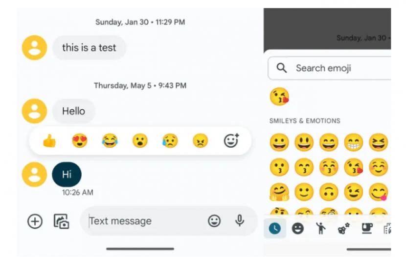Emoji di Google Message