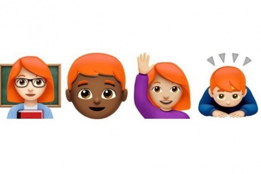 Emoji si rambut merah. Ilustrasi