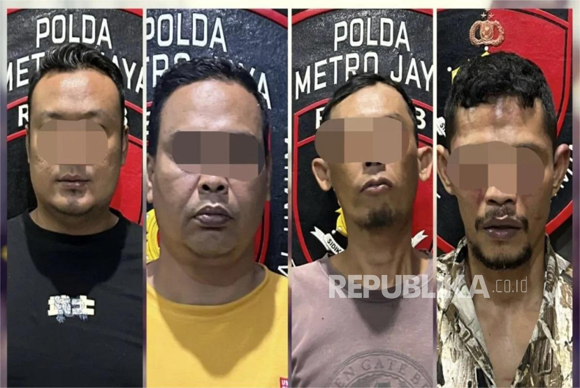 Empat pelaku pengeroyokan dan penculikan samping Hotel Arion, Kecamatan Mampang Prapatan, Jakarta Selatan, Rabu (25/6/2025).