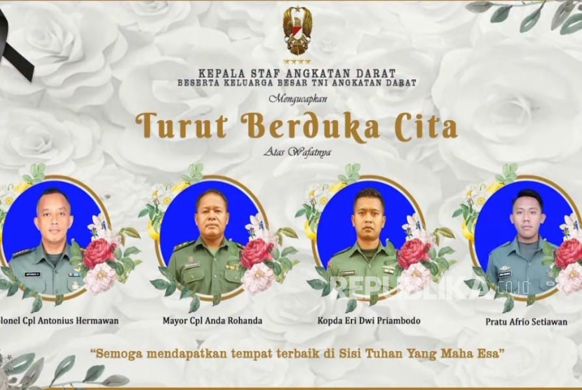 Empat prajurit TNI AD yang meninggal akibat ledakan saat pemusnahan amunisi afkir di Kabupaten Garut, Jawa Barat, Senin (12/4/2025).