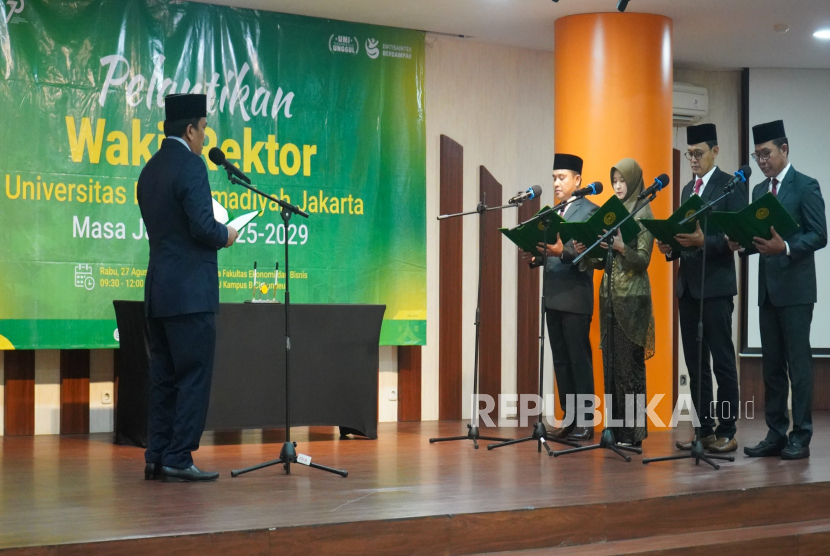 Empat Wakil Rektor Universitas Muhammadiyah Jakarta (UMJ) masa jabatan 2025 – 2029 resmi dilantik oleh Rektor UMJ 