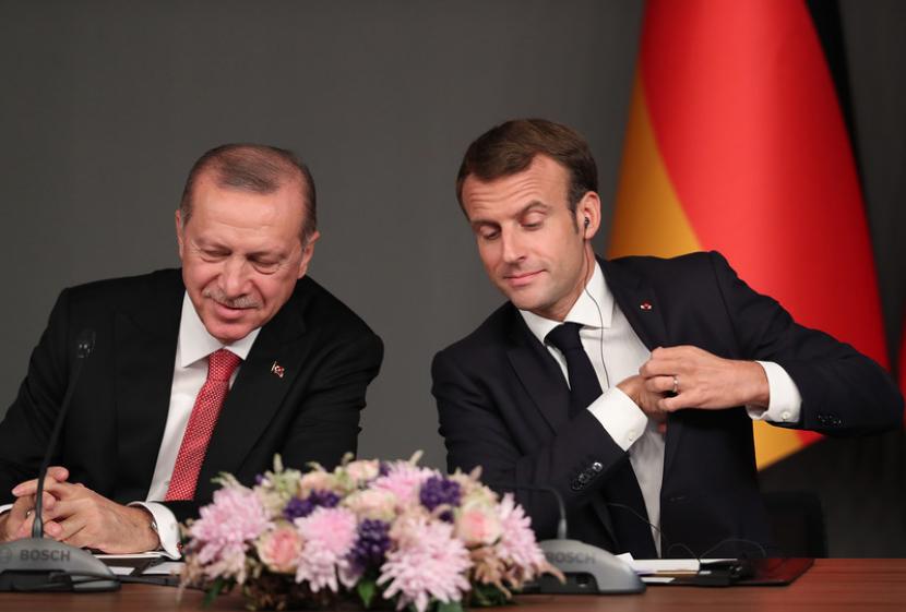 Erdogan dan Macron berselisih soal konflik Libya, Mediterania Timur, hingga Karabakh. Ilustrasi.