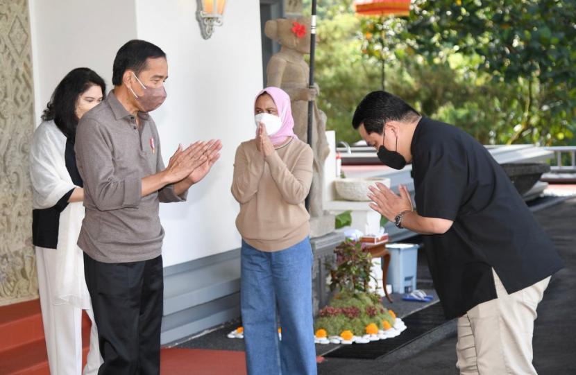 Erick Bersama Istri Silaturrahim ke Presiden Jokowi.