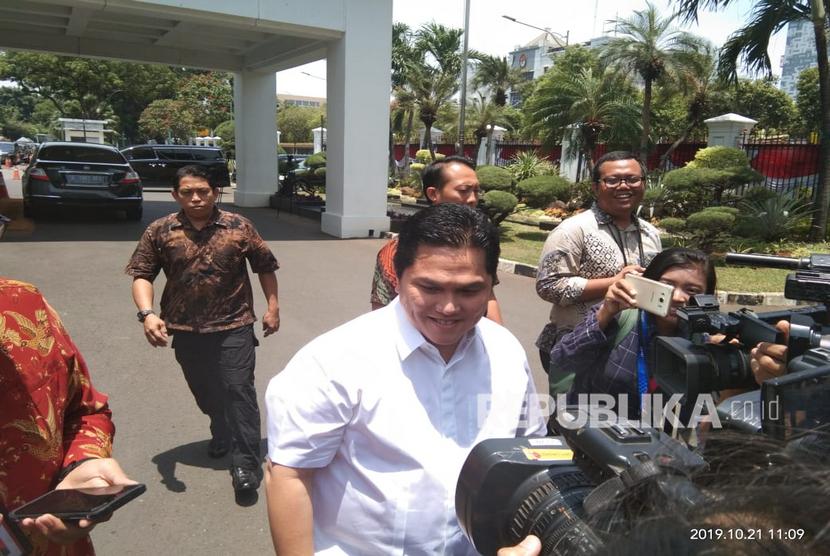 Erick Thohir tiba di Istana Negara, Senin (21/10).