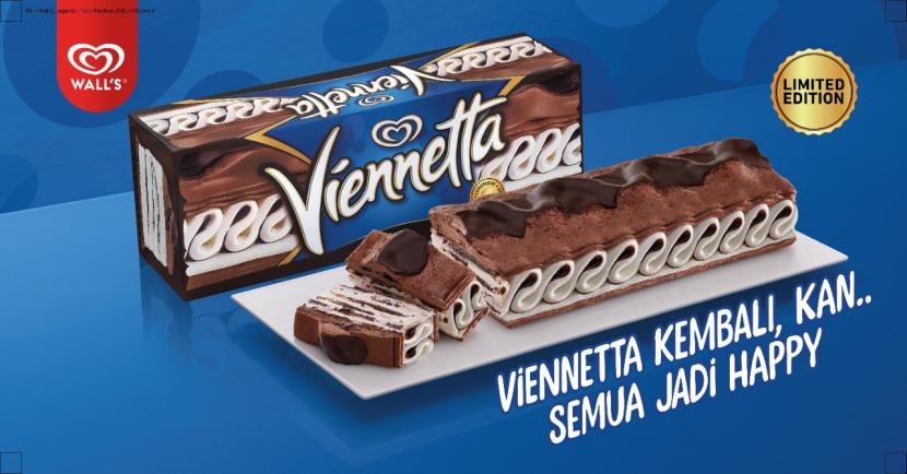 Es krim Viennetta. Supermarket Tesco di Inggris menarik produk Viennetta rasa vanila.