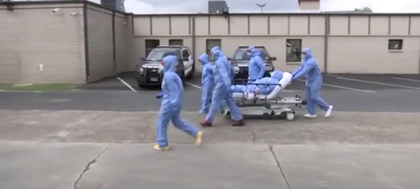 Evakuasi pasien terpapar virus corona di Amerika Serikat