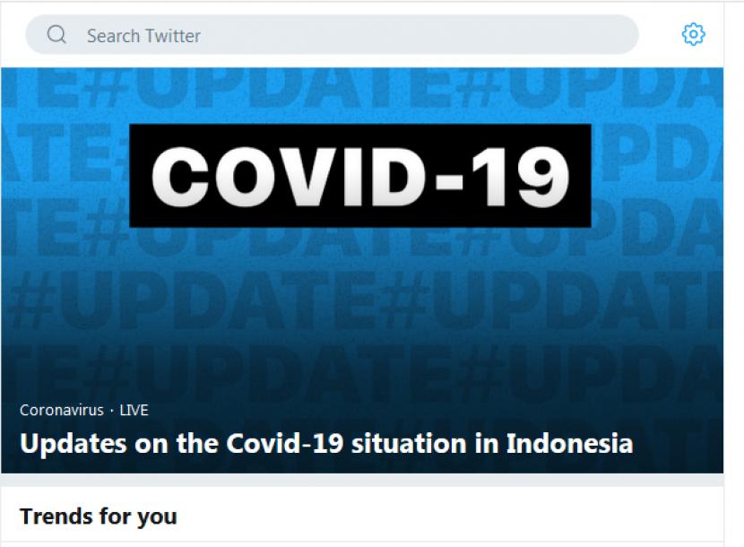 'Event Page' di Twitter tentang Covid-19