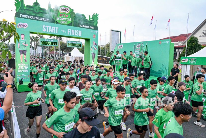 Event rangkaian penutup Road to Milo Activ Indonesia Race 2025 yang berlangsung di Yogyakarta, Ahad (10/8/2025).