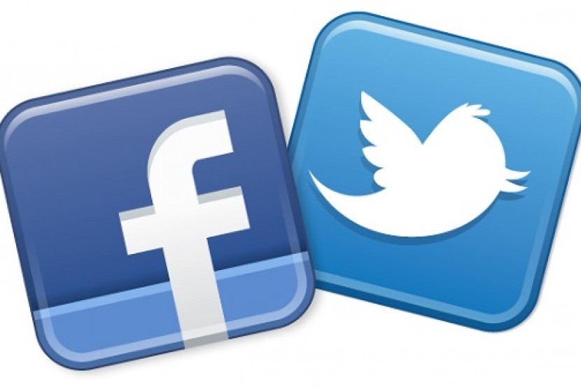  Logo Facebook dan Twitter