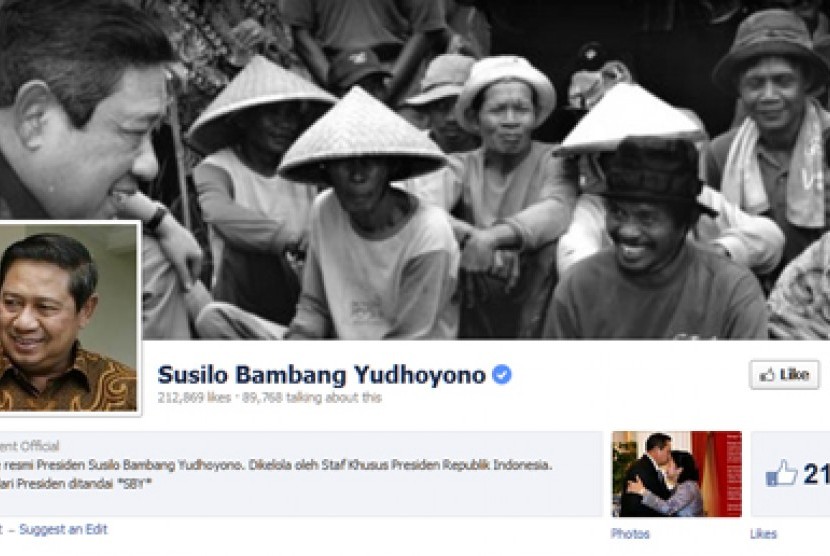 Facebook Fan Page Presiden RI Susilo Bambang Yudhoyono.