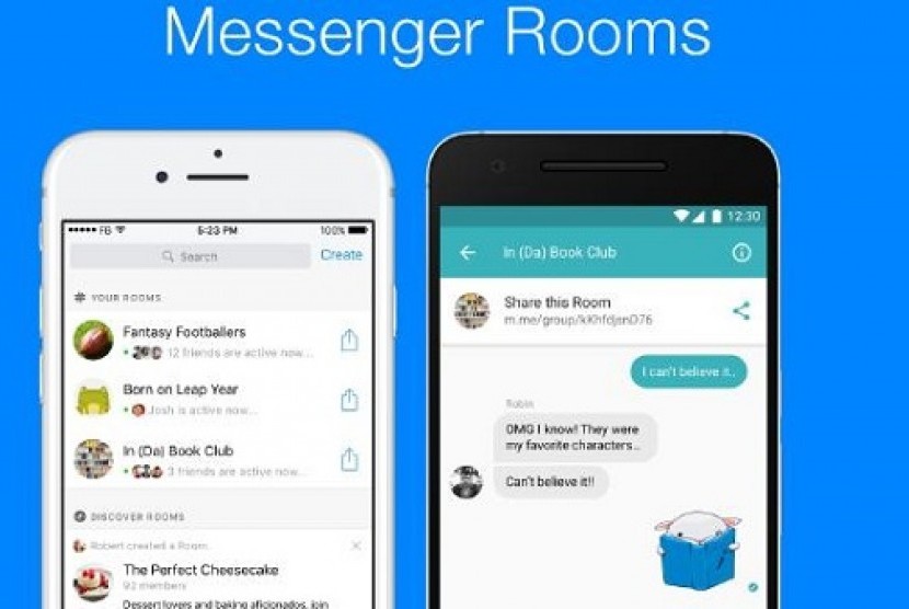 Facebook Messenger luncurkan fitur Rooms.