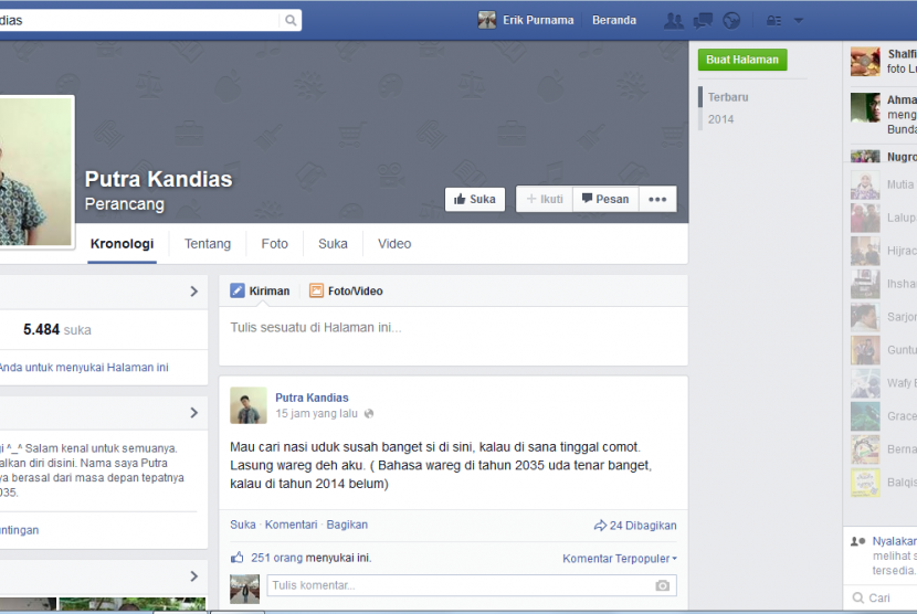 Facebook Putra Kandias.