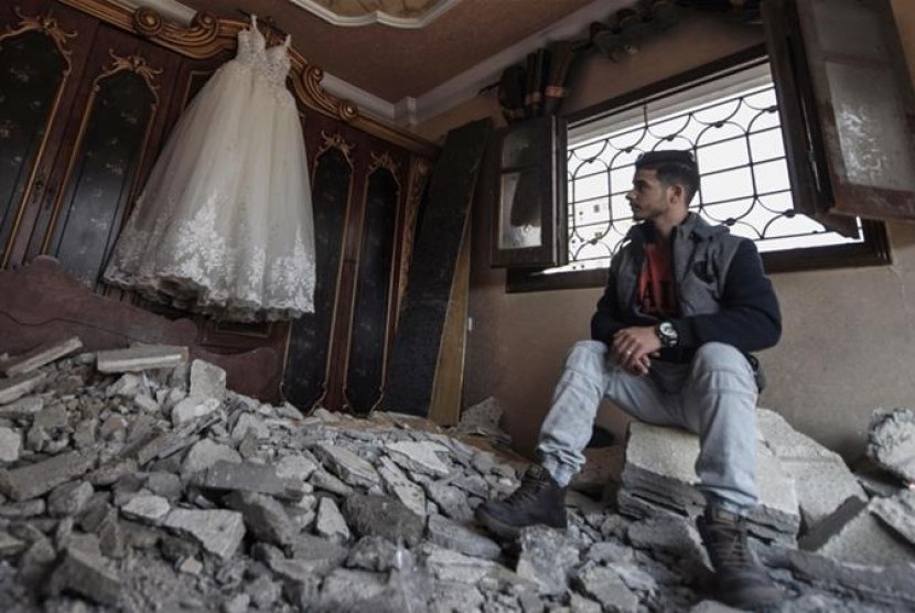 Serangan Israel Mengubur Banyak Mimpi Pernikahan di Gaza. Ilustrasi