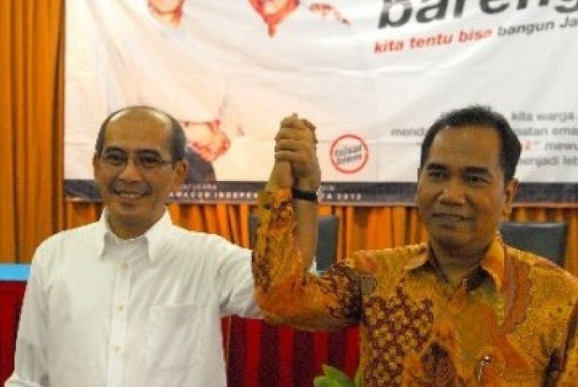 Faisal Basri (kiri) dan Biem Benjamin (kanan) akan maju sebagai calon gubernur DKI dari jalur independen pada Pemilukada DKI 2012. 