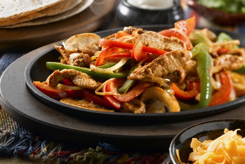 Fajitas, salah satu makanan khas Meksiko.