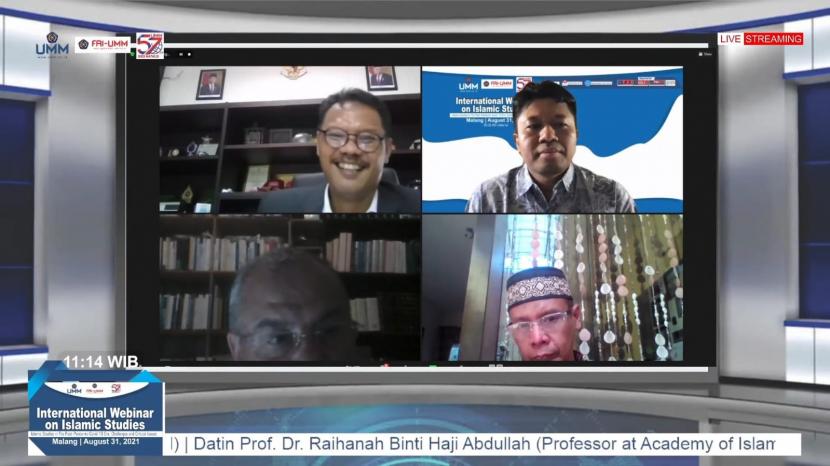 Fakultas Agama Islam (FAI), Universitas Muhammadiyah Malang (UMM) mengadakan Webinar Internasional bertemakan Islamic Studies in the Post-Pandemic Covid-19 Era: Challenges and Critical Issues, Selasa (31/8). 