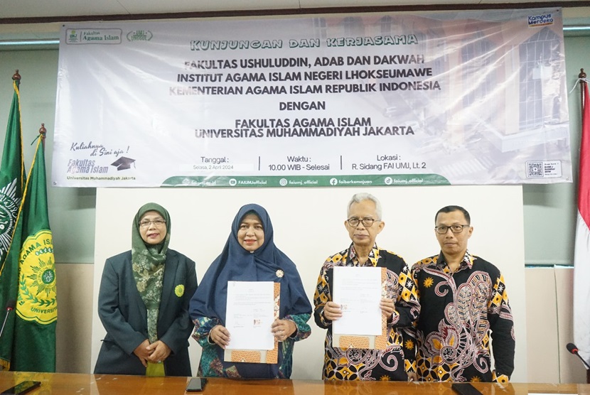Fakultas Agama Islam Universitas Muhammadiyah Jakarta (FAI UMJ) jalin kerja sama dengan Fakultas Ushuluddin, Adab, dan Dakwah Institut Agama Islam Negeri Lhokseumawe Kementerian Agama Islam Republik Indonesia (IAIN).