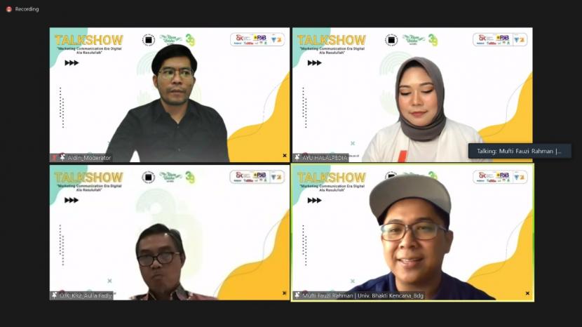 Fakultas Ilmu Komunikasi (Fikom) Universitas Islam Bandung menyelenggarakan talkshow secara daring yang bertema “Marketing Communication Era Digital ala Rasulullah