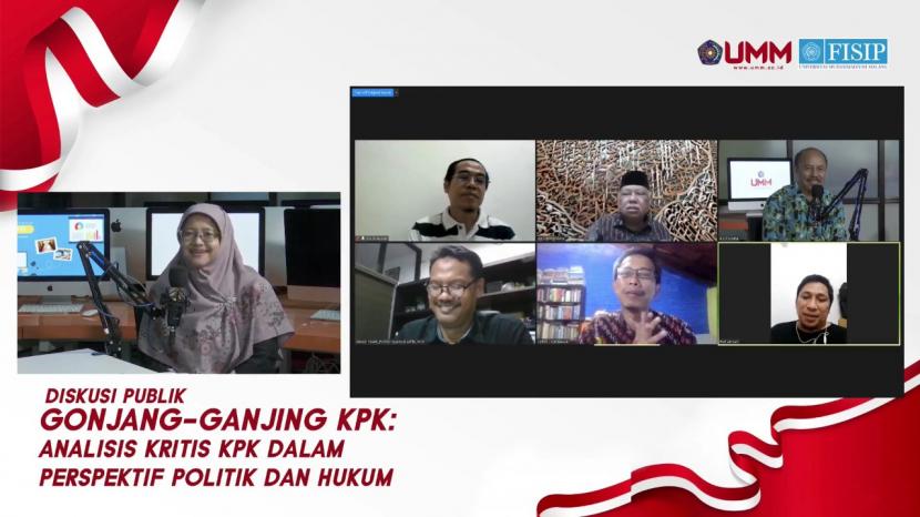 Fakultas Ilmu Sosial dan Ilmu Politik (FISIP) Universitas Muhammadiyah Malang (UMM) menggelar Diskusi Publik yang bertajuk Gonjang-Ganjing KPK: Analisis Kritis KPK dari Perspektif Politik dan Hukum