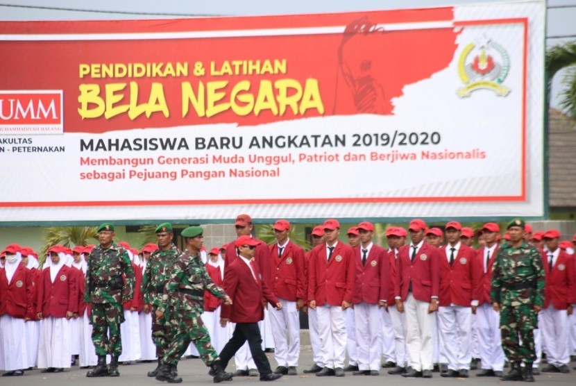 Fakultas Pertanian Peternakan (FPP) Universitas Muhammadiyah Malang (UMM)  menggelar Pendidikan dan Latihan Bela Negara kepada para mahasiswa baru  2019. 