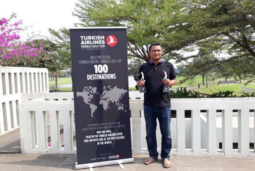 Farisyi, juara turnamen  Indonesia dalam ajang Turkish Airlines Golf World Cup di Royale Jakarta Golf Club, Jumat (24/8).