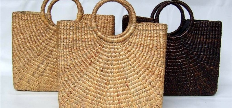 Fashionable bags from Water hyacinth (ilustration).