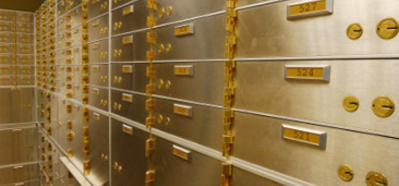 Fasilitas safety deposit boxes sebuah bank(Ilustrasi)