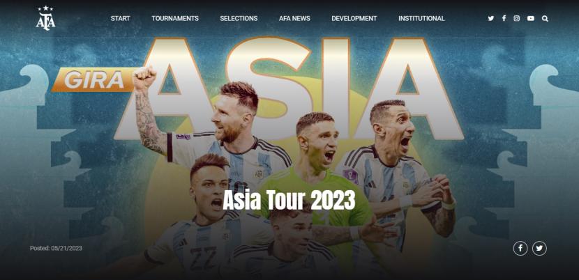 Federasi Sepak Bola Argentina (AFA) mengonfirmasi bahwa laga persahabatan lawan timnas Indonesia telah resmi masuk jadwal ‘Tur Asia 2023’.