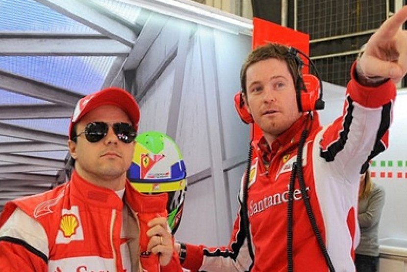 Felipe Massa dan Rob Smedley (kanan).