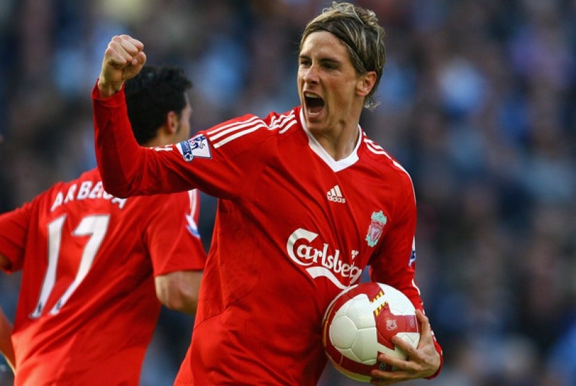 Fernando Torres saat berkostum Liverpool.