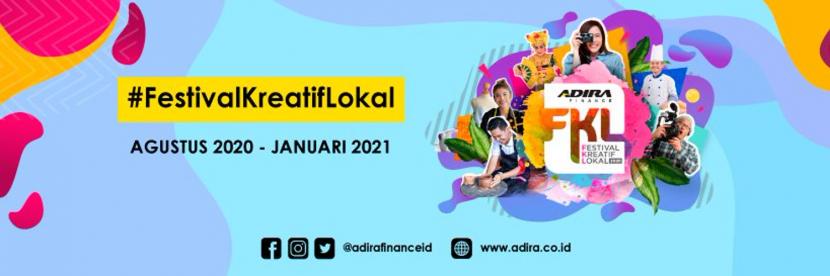 Festival Kreatif Lokal 2020 Adira Finance. Adira Finance menggelar Festival Pasar Rakyat yang merupakan bagian FKL 2020 dengan menggandeng Gerakan pakai Masker.