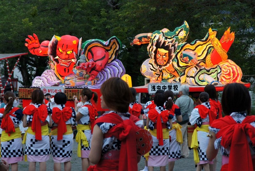 Festival Nebuta di musim panas Aomori, Jepang.