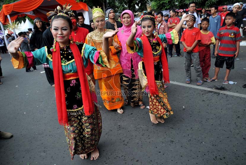  Festival Palang Pintu VIII di kawasan Kemang, Jakarta Selatan, Sabtu (8/6).  (Republika/Prayogi)