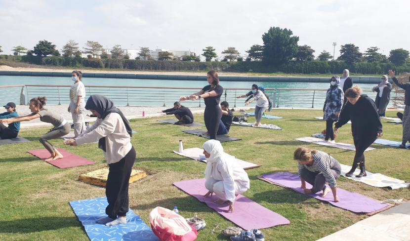 Festival yoga pertama digelar di Arab Saudi, Sabtu (29/1/2022). Festival Yoga Pertama Digelar di Arab Saudi