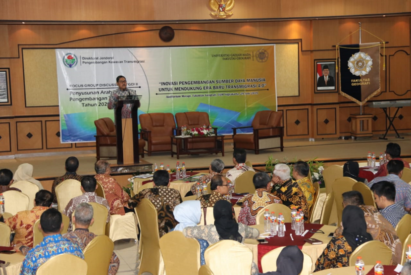 FGD mengusung tema “Inovasi Pengembangan Sumber Daya Manusia untuk Mendukung Era Baru Transmigrasi 4.0