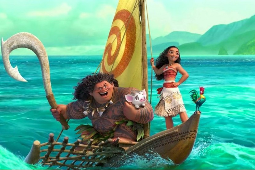 Film animasi Disney Moana. Dalam versi live-action, Dwayne Johnson akan kembali memerankan sosok setengah-dewa legendaris bernama Maui.