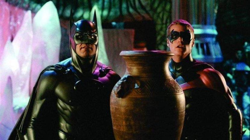 Salah satu adegan di film Batman & Robin. Film ini sering disebut sebagai film Batman terburuk sepanjang masa.