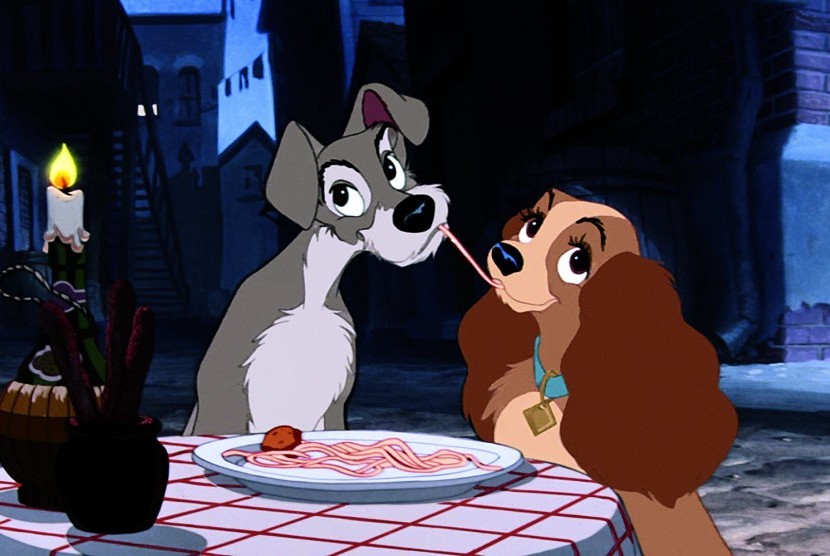 Film kartun Lady and the Tramp.