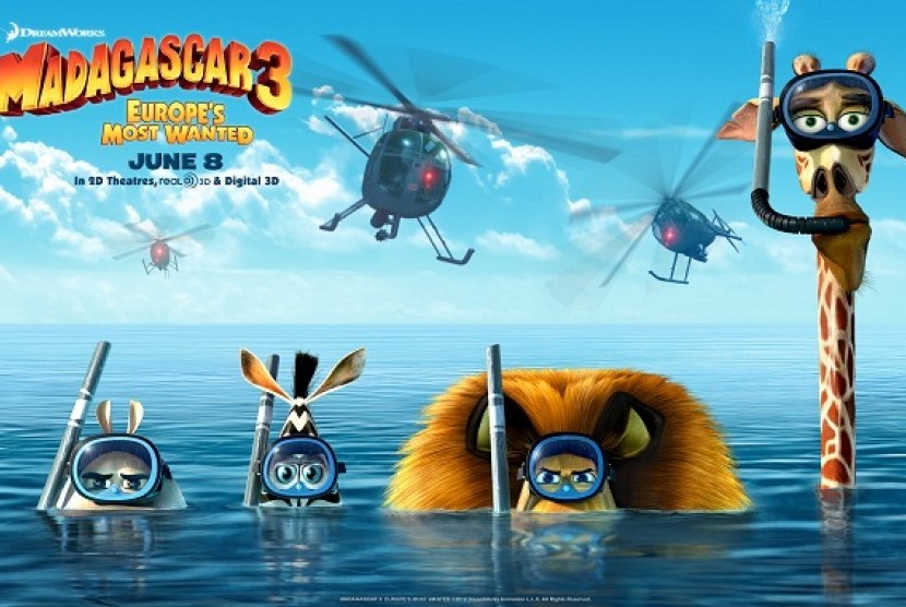 Film Madagascar 3 berhasil memuncaki box office.