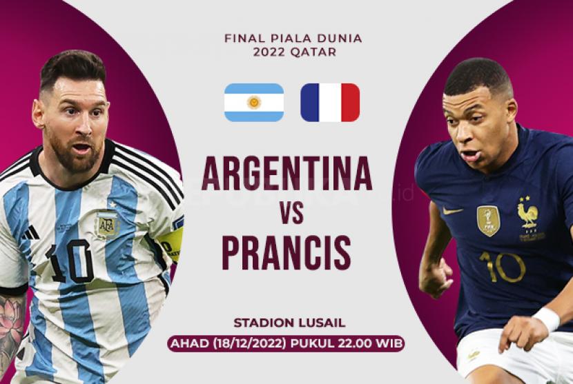 Final Piala Dunia: Argentina Vs Prancis. Argentina dan Prancis akan berduel memperebutkan gelar juara Piala Dunia 