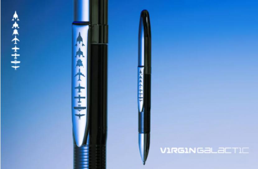 Fisher Space Pen membuat pena khusus untuk penerbangan Virgin Galactic.