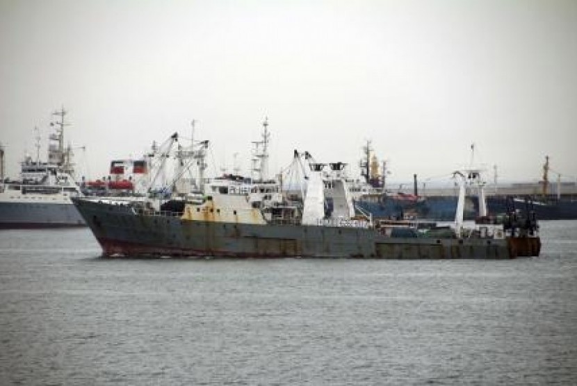 Fishing vessel Oryong 501 operated by Sajo Industries, which sank in the Bering Sea on Monday, is seen in this undated picture provided by Sajo Industries and released by Yonhap on December 1, 2014.