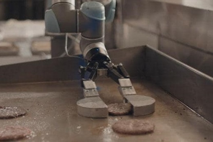 Flippy si robot pembalik burger. 