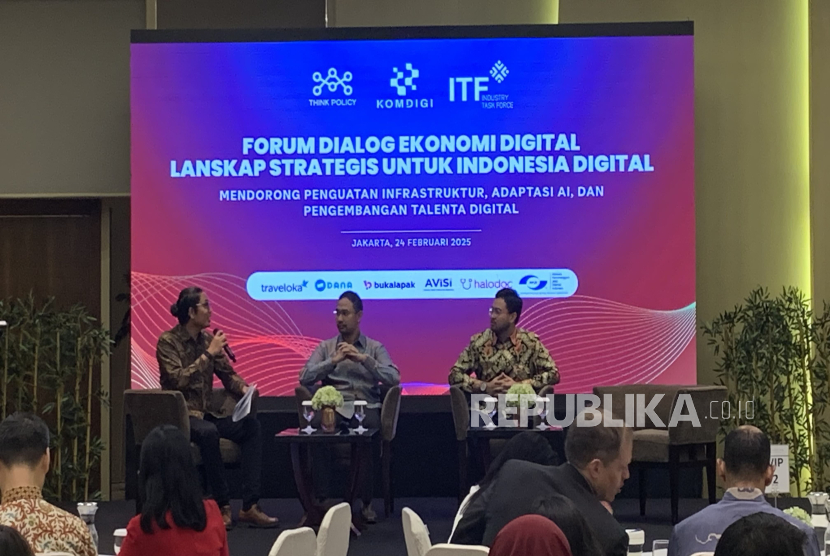 Forum Dialog Ekonomi Digital yang digelar oleh Kementerian Komunikasi dan Digital Republik Indonesia (Komdigi) bersama Industry Task Force (ITF) dan Think Policy Senin (24/2/2025).  