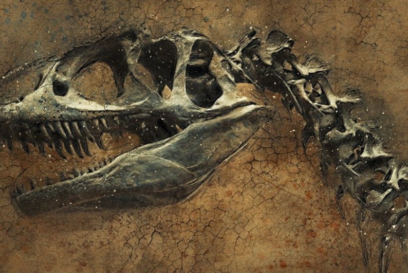 Fosil dinosaurus. ilustrasi